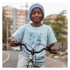 SERENGETI Kids Shirt Cerulean Blue via Kipepeo-Clothing