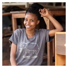 ELEPHANT Women Shirt Dark Grey via Kipepeo-Clothing