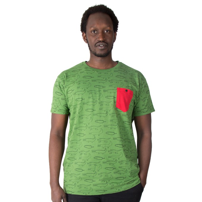 CROCODILES Men Shirt Green from Kipepeo-Clothing