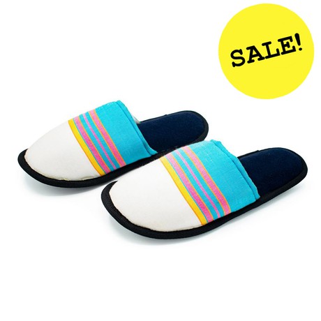 Slippers Kikoy White from Kipepeo-Clothing