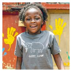 ELEPHANT Kids Shirt Dark Grey via Kipepeo-Clothing