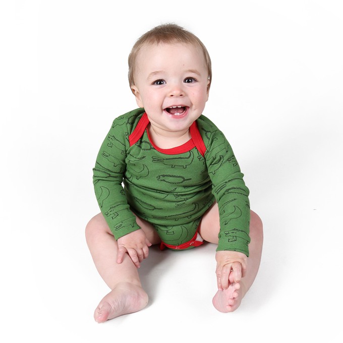 CROCODILES Babybody Green from Kipepeo-Clothing