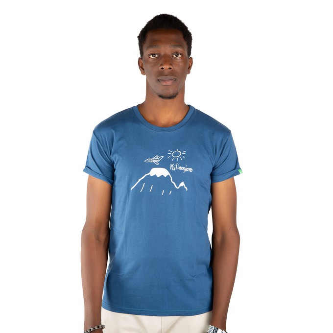 KILIMANJARO Men Shirt Blue from Kipepeo-Clothing