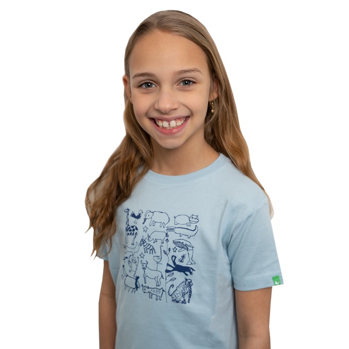 SERENGETI Kids Shirt Cerulean Blue from Kipepeo-Clothing