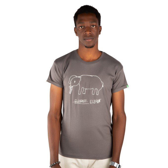 ELEPHANT Men Shirt Dark Grey from Kipepeo-Clothing