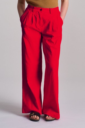 Lion Tencel Linen Trouser - Coral from KOMODO