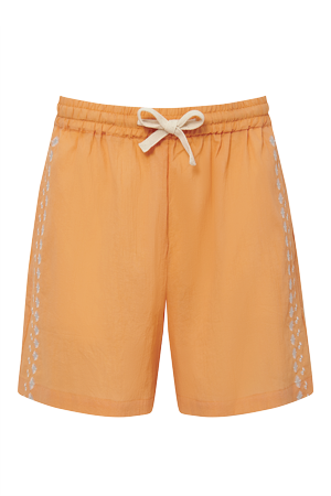 LEAH - Organic Cotton Embroidery Shorts Cantaloupe from KOMODO