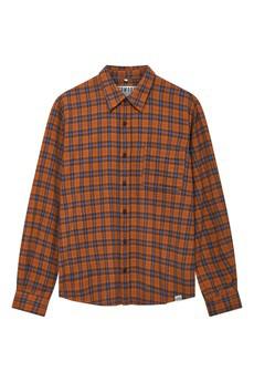 SANTI - Organic Cotton Flannel Shirt Chestnut via KOMODO