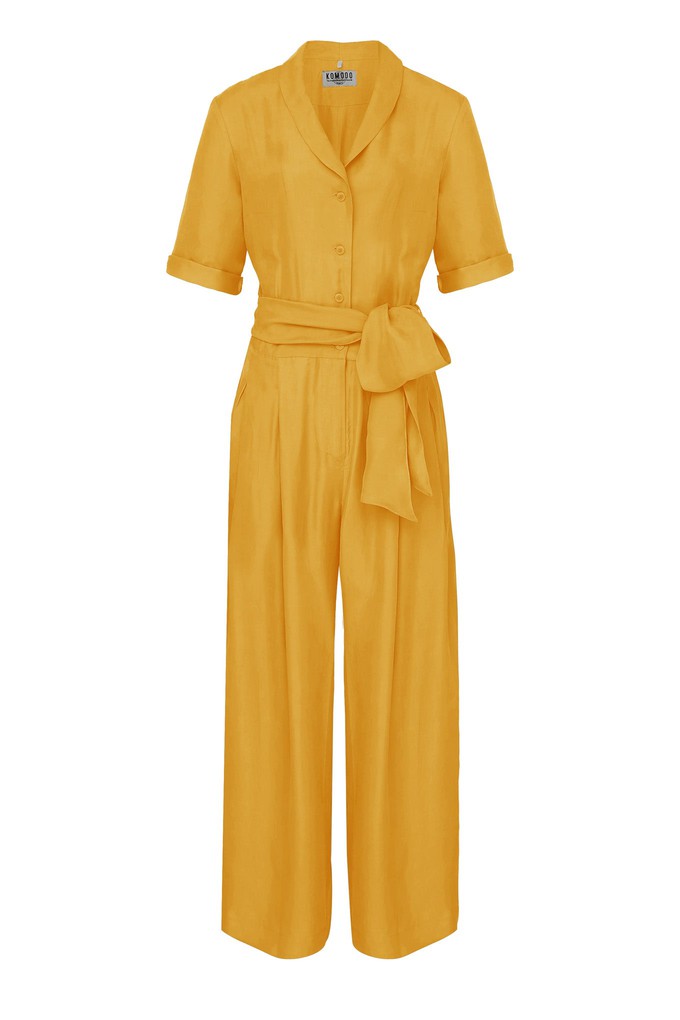 PLANET Cupro Jumpsuit - Amber from KOMODO