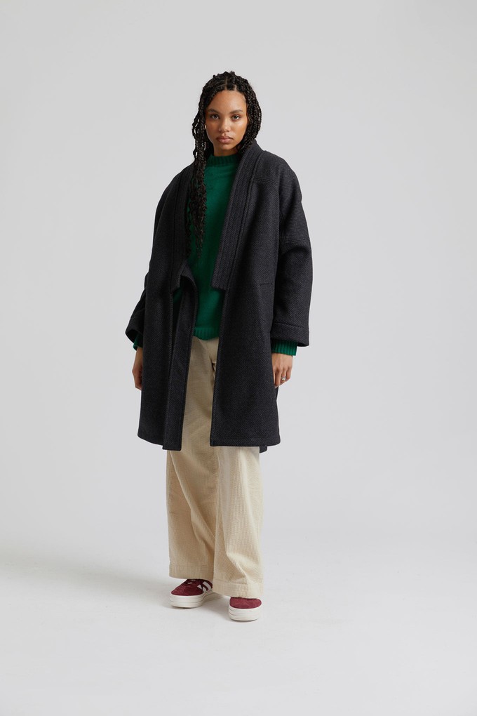 Wool blend twill coat discount