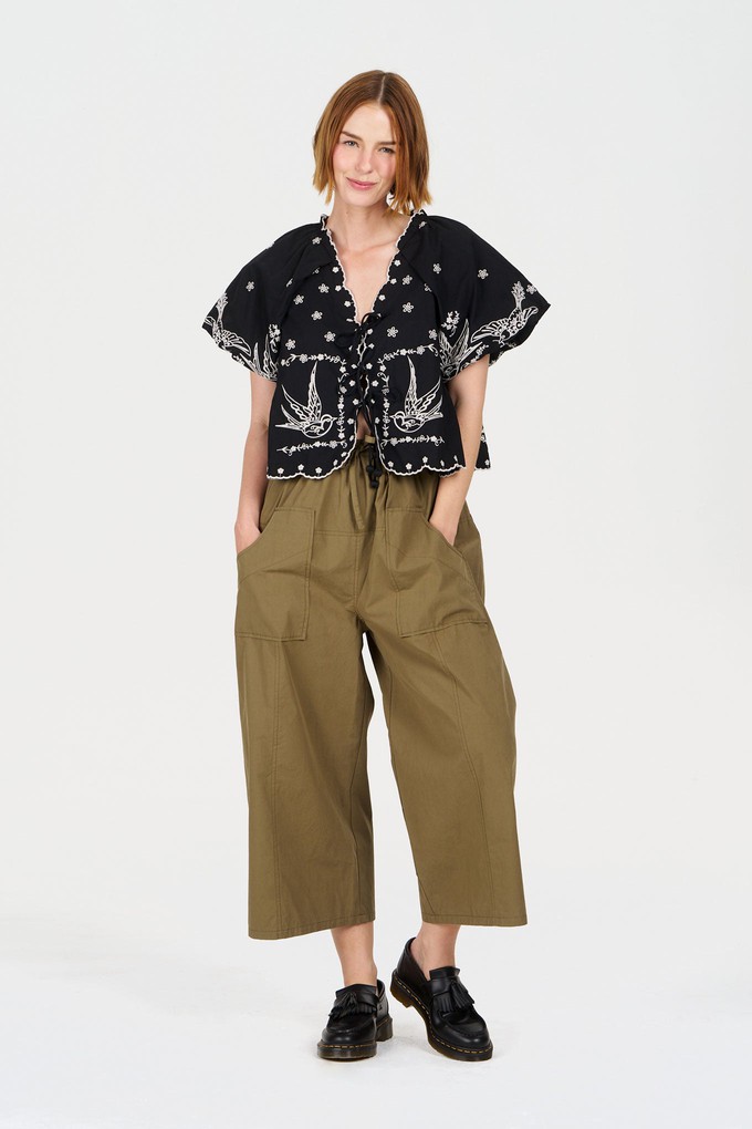 CLEO Organic Cotton Trouser - Khaki from KOMODO