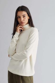 ADIL - Organic Cotton Jumper White via KOMODO
