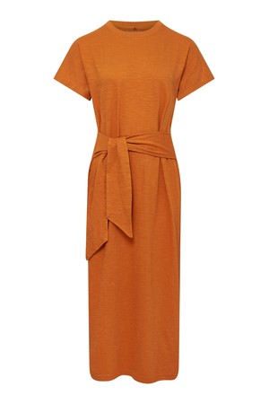 FONDA - GOTS Organic Cotton Burnt Orange Dress from KOMODO