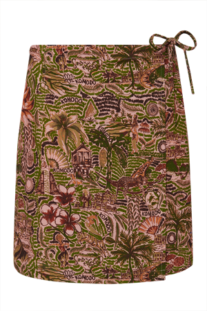 SOLSTICE - Organic Cotton Skirt Tropical Print Pink from KOMODO