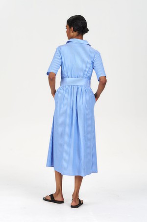 SHORE Organic Cotton Dress - Blue Stripe from KOMODO