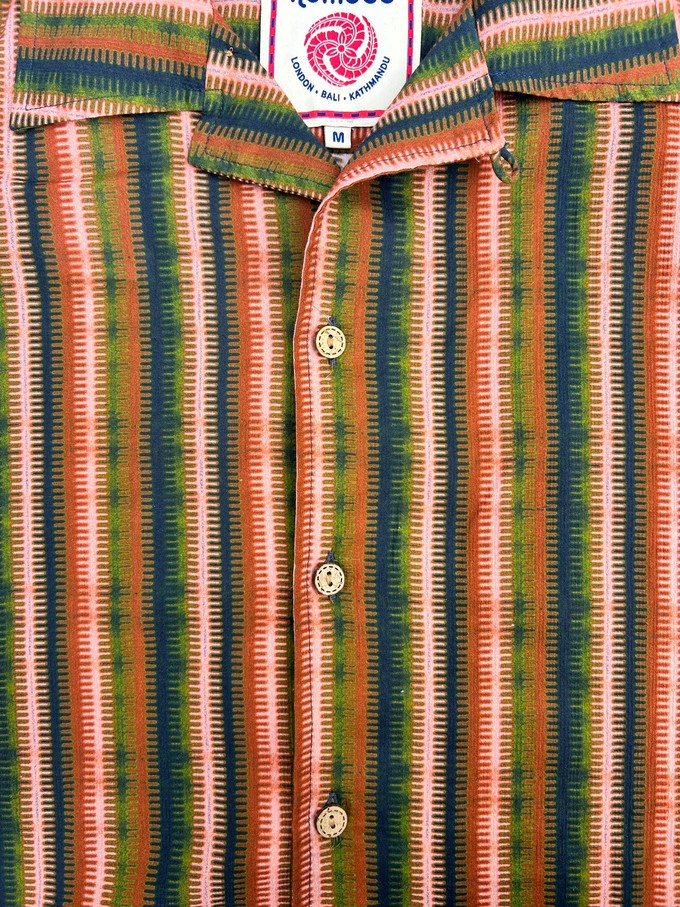 SPINDRIFT - Organic Cotton Shirt Weave Stripe Green from KOMODO