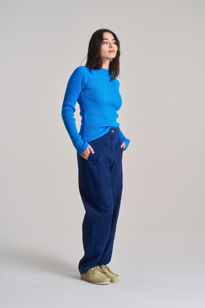 WASABI - Organic Cotton Rib Jumper - French Blue from KOMODO