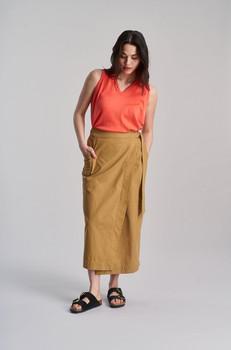 CARGO - Organic Cotton Skirt - Camel via KOMODO