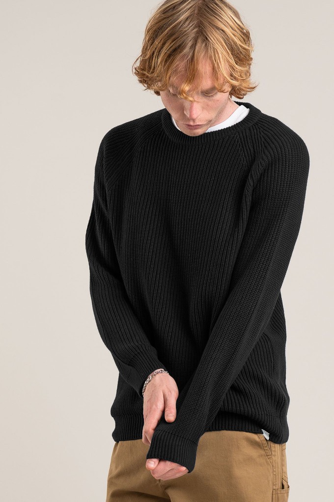 SERGIO - Mens Organic Cotton Jumper Black from KOMODO