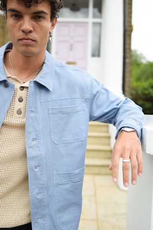 CHRISTOPHE Organic Cotton Jacket - Blue from KOMODO