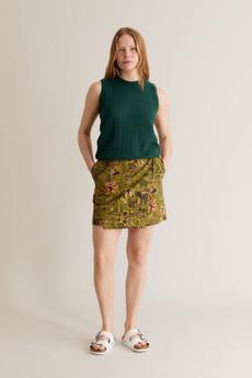 SOLSTICE - Organic Cotton Skirt Tropical Print Green via KOMODO