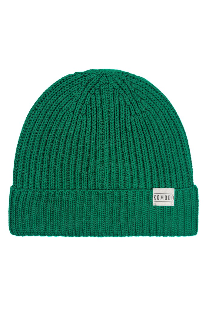 TOWN - GOTS Organic Cotton Beenie Hat Bright Green from KOMODO
