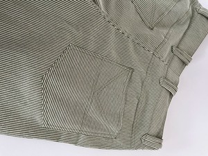 MAKULU - Organic cotton trouser - Green ticking stripe from KOMODO