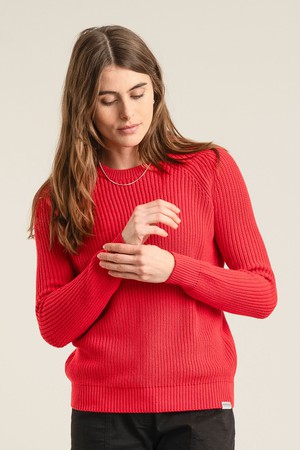 SERGIO - Womens Organic Cotton Jumper Red from KOMODO