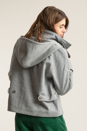 WICKER Recycled Wool Poly Coat - Grey from KOMODO