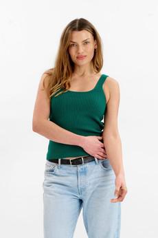 WISTERIA Organic Cotton Vest - Green via KOMODO