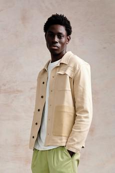 CHRISTOPHE - Organic Cotton Jacket- Sand patch via KOMODO