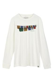 HAKON FREE TIBET  - GOTS Organic Cotton Tee White from KOMODO
