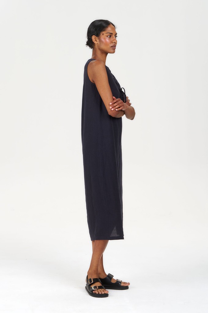 SHANTI Tencel Linen Dress - Navy from KOMODO