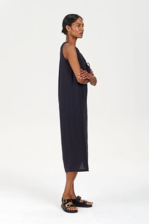 SHANTI Tencel Linen Dress - Navy from KOMODO