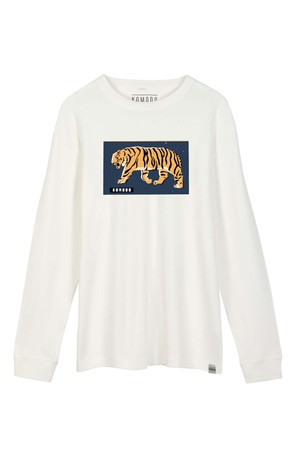 HAKON BENGAL TIGER - Organic Cotton Tee Off White from KOMODO