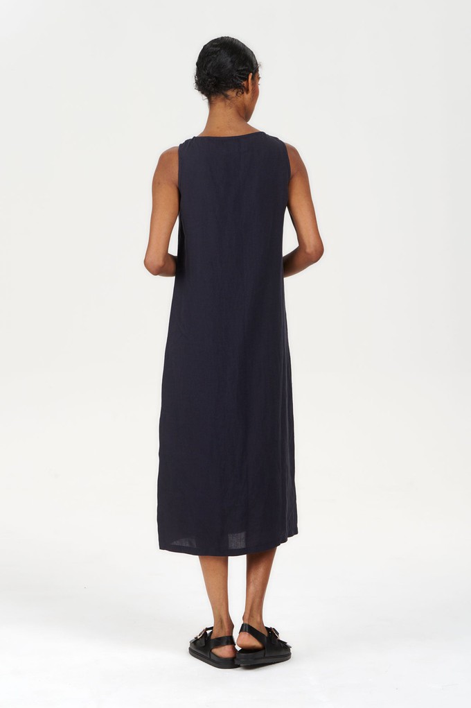 SHANTI Tencel Linen Dress - Navy from KOMODO