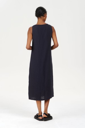SHANTI Tencel Linen Dress - Navy from KOMODO