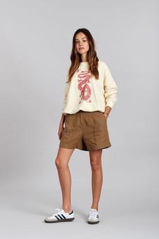 EMMIE - Linen Khaki Short via KOMODO