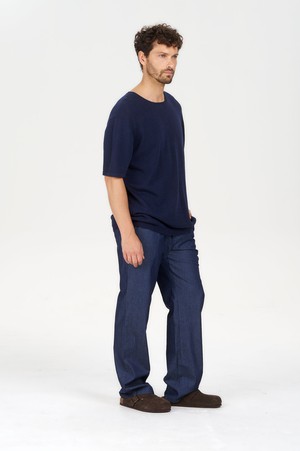 WALT Organic Ramie Cotton Tee - Navy from KOMODO