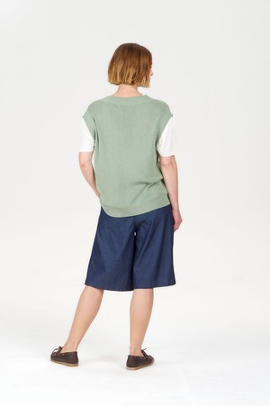 SANDER Organic Ramie Cotton Vest - Sage from KOMODO