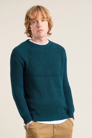 SERGIO - Mens Organic Cotton Jumper Teal from KOMODO