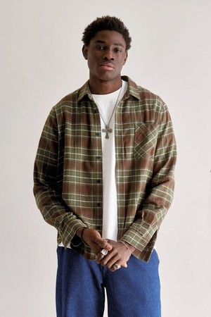 SANTI Organic Cotton Flannel Shirt - Green from KOMODO