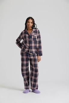 JIM JAM - Womens GOTS Organic Cotton Pyjama Set Dusty Mauve via KOMODO