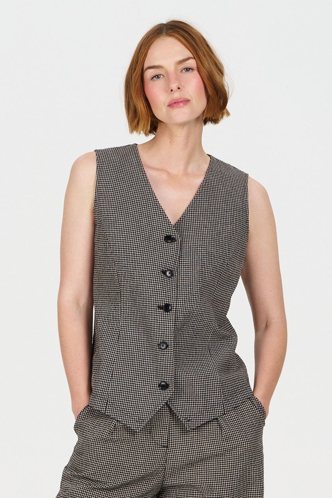 TESSA Organic Cotton Vest - check from KOMODO