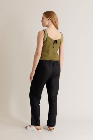 RAMA - Linen Trousers Black from KOMODO