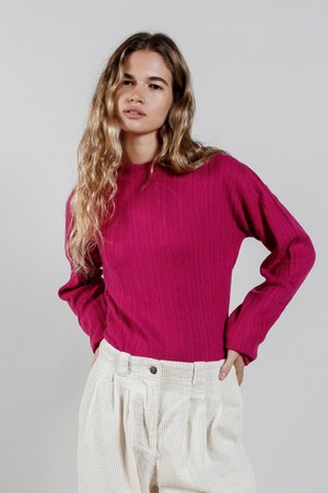 LUCKY Wool Blend Jumper - Fuschia from KOMODO