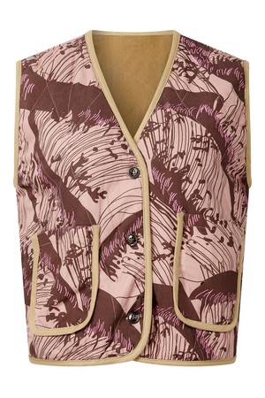WAVE - Organic Cotton Reversible Gilet - Camel/Pink from KOMODO