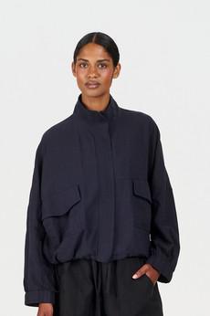 KOKO Tencel Linen Jacket - Navy via KOMODO