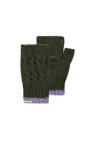 AMY - Fleece Lined Lambswool Mittens Ivy from KOMODO