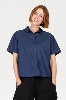 POLLY Organic Cotton Top - midwash via KOMODO